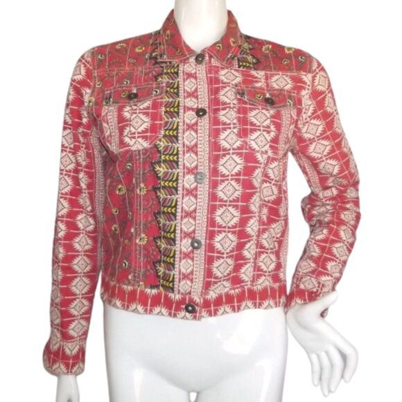 Gramicci Jacket, M, Multicolor Boho, Button front/Collar, Long sleeves, Pockets - Picture 11 of 14